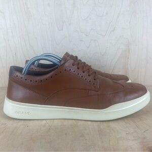 Cole Haan Grand Cross Court Wingtip Tan Ivory Sneakers Men’s Size 10.5